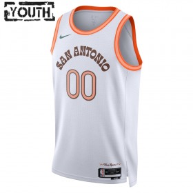 Barn San Antonio Spurs Tröja Skräddarsydda Nike 2023-24 City Edition Vit Swingman